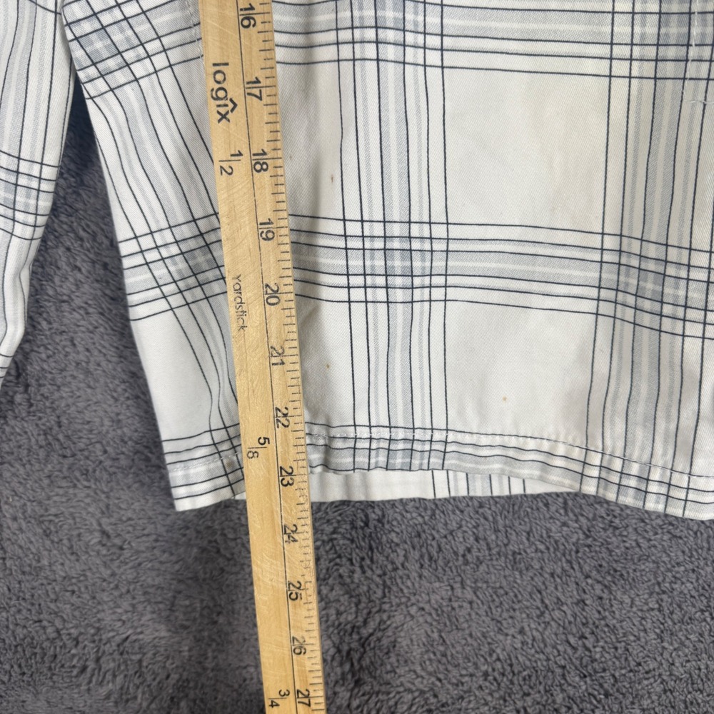 Iron Jeans Cargo Shorts Mens 32 White Good Plaid Cotton Multi Pocket Casual - Picture 5 of 6